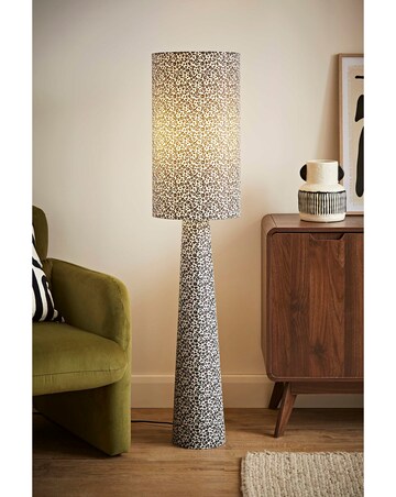 ValueLights Bertie Leopard Print Midi Floor Lamp