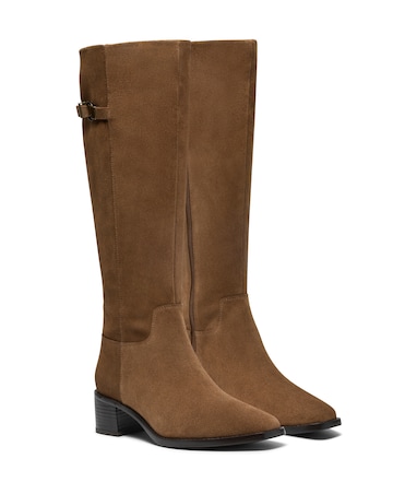 Clarks Suede Wrenn Knee High Boot - Standard Fit (D)
