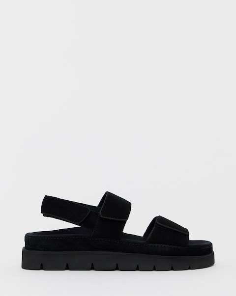 Simply Be Chara Suede Touch and Close Sandals - Extra Wide Fit (EEE)