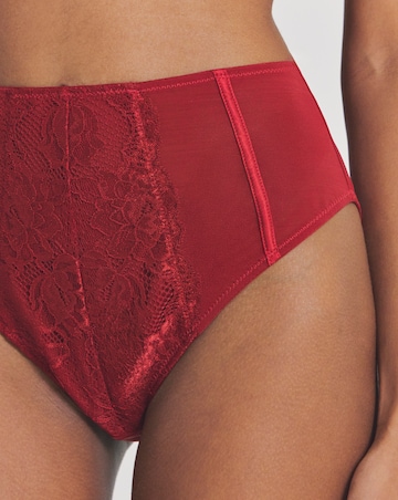 Pretty Secrets Lace Full Brief Knickers Dark Red