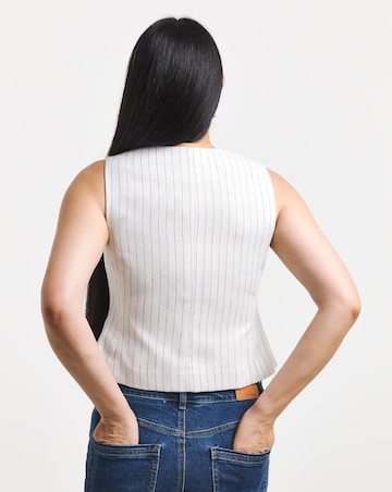 Pinstripe Linen Waistcoat