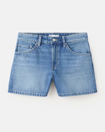 Mango Straight Mid-Rise Denim Shorts