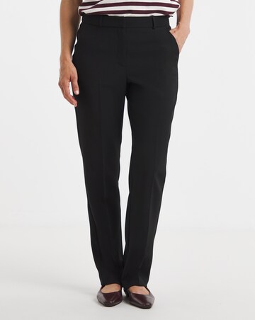 Black Tailored Straight Leg Trousers