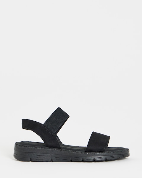 Simply Be Vanya Stretchy Strap Sandals - Wide Fit (E)