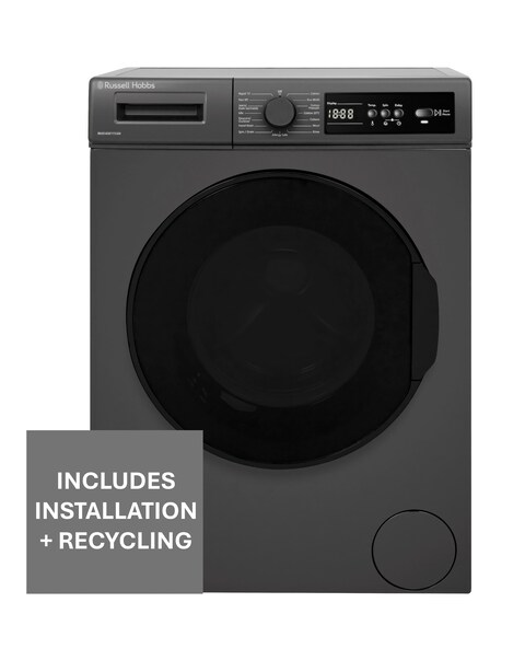 Russell Hobbs RH814W111AN 8kg 1400rpm Washing Machine Anthracite + Install