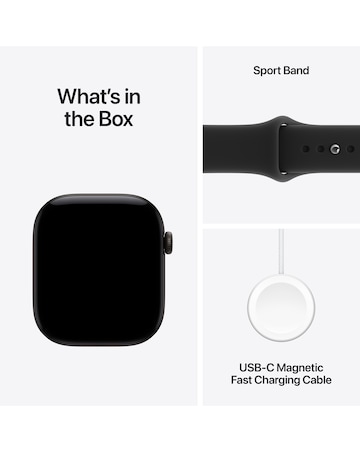 Apple Watch Series 12 GPS 46mm - Black Aluminium/Black Sport Band - M/L