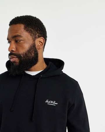 Jack & Jones Archive Small Logo Hoodie - Black