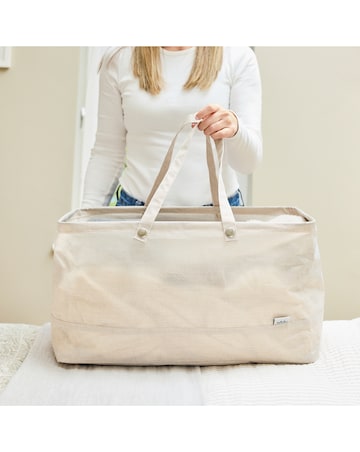 Minky Collapsible Fabric Water-Resistant Laundry Bag