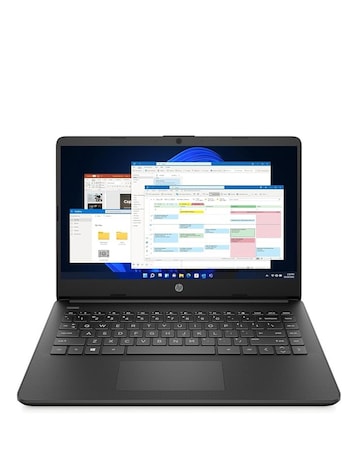 HP 14s-dq3500sa 14in Laptop - Intel Celeron 4GB 64GB eMMC - Black