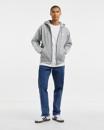 adidas 3 Stripes Fleece Full Zip Hoodie