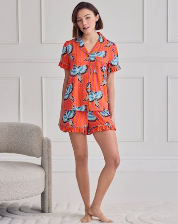Chelsea Peers Short Sleeve Reverse Ruffle Set