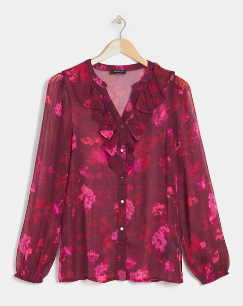 Ruffle Neck Blouse