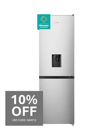 Hisense RB390N4WCE Fridge Freezer Silver- E Rated 186 CM