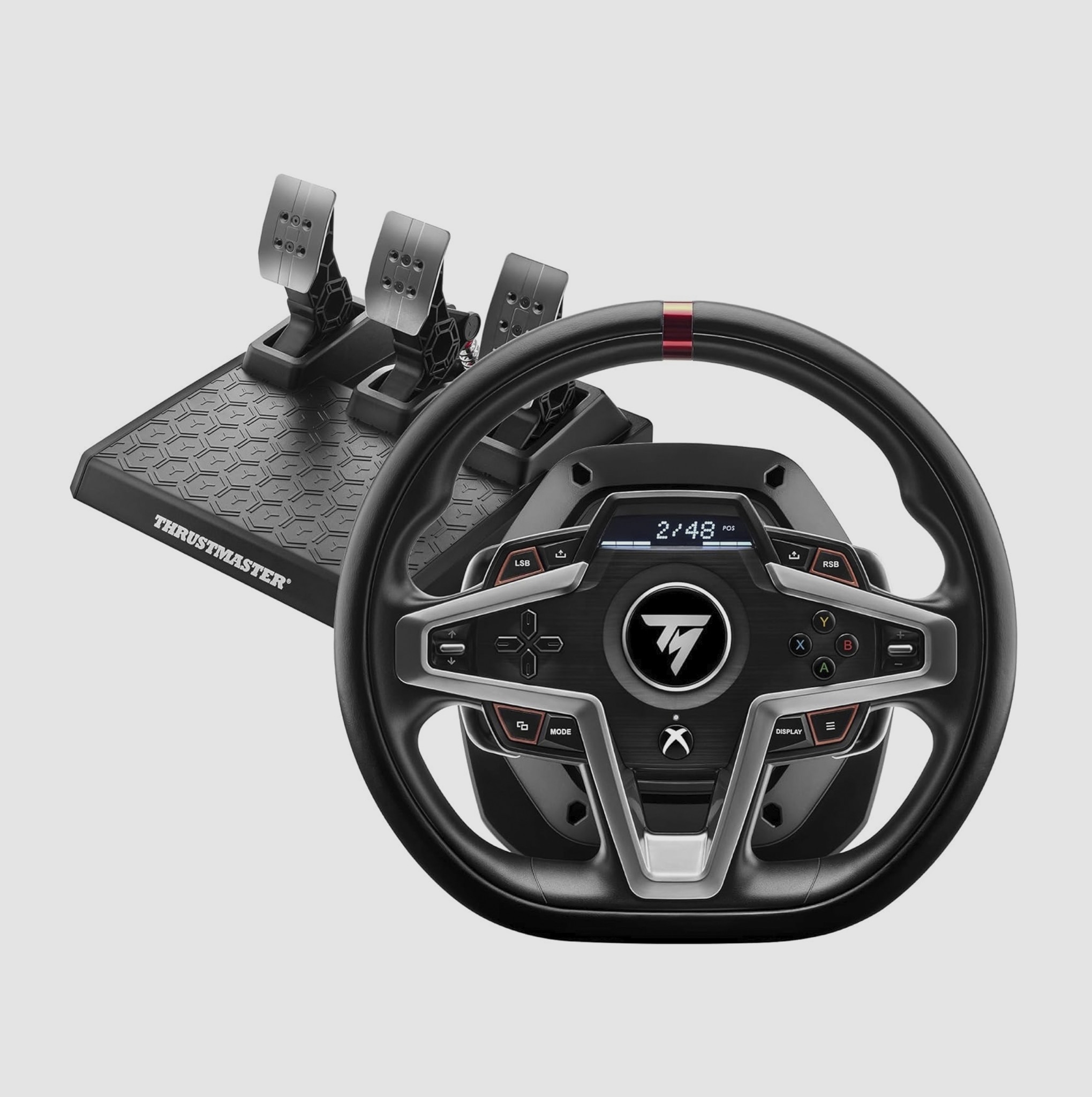 A steering wheel for a computer games console