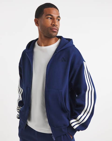 adidas 3 Stripes Full Zip Hoodie