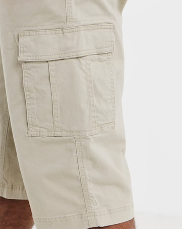 3/4 Length Cotton Stretch Cargo Short