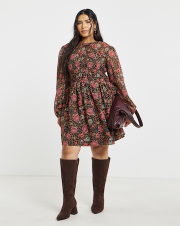 Simply Be Leopard Skater Dress