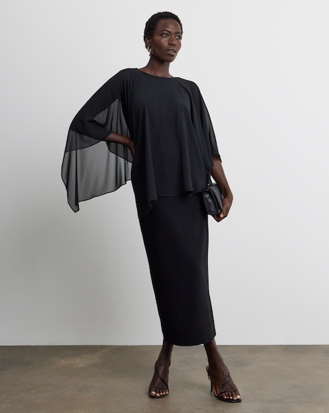 Joanna Hope Cape Midi Dress