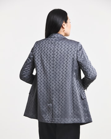 Geo Jaquard Satin DB Blazer