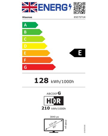 Hisense 85E7STUK 85in QLED 4K Ultra HD HDR Smart TV