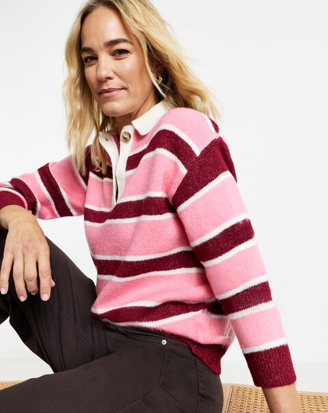 Stripe Knitted Rugby Jumper