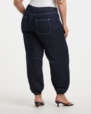 Indigo Cuffed Denim Balloon Jeans
