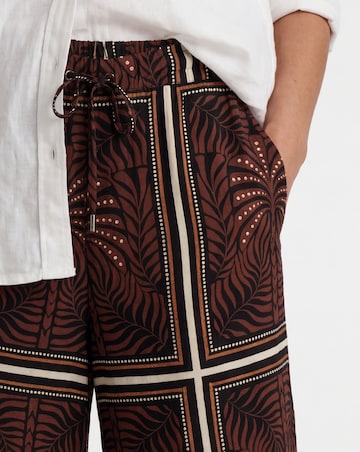 Spun Viscose Wide Leg Trouser