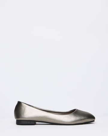 Clarice Square Toe Ballerina Shoes - Wide Fit (E)