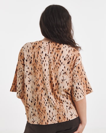 Simply Be Printed Waffle Kimono T-Shirt