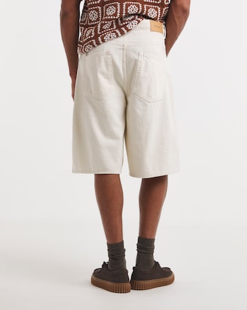Only & Sons Carl Loose Denim Shorts - Cream