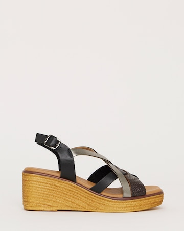 Magnolia Multi Strap Wedge Sandals - Extra Wide Fit (EEE)