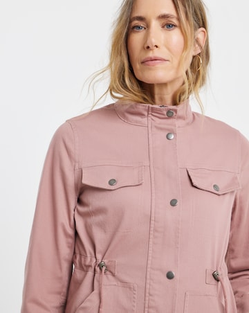 Blush Stretch Utility Jacket