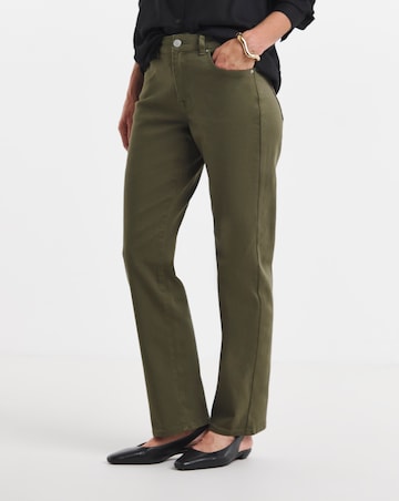 Olive Authentic Relaxed Straight Leg Jeans
