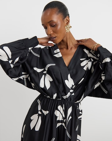 Joanna Hope Wrap Front Batwing Dress