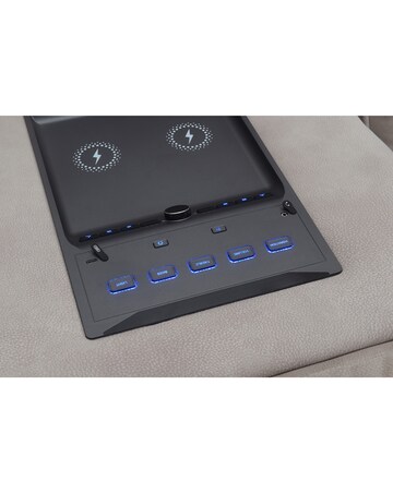 Jago Power Recliner 3 Seater Sofa Drop-Down Tray, Temp Control & Immersive Sound