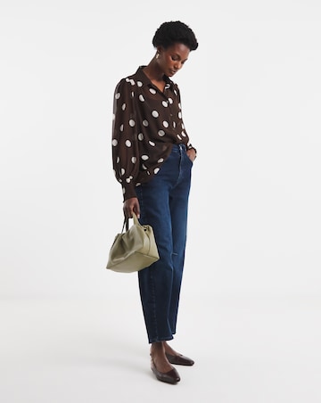Printed Georgette Volume Sleeve Blouse