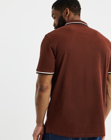 Jack & Jones Paulos Tipped Polo - Brick Red