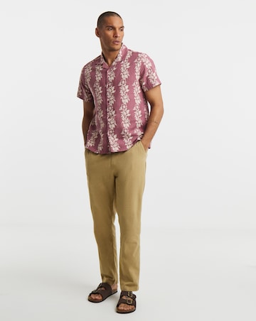 Printed Textured Shirt- Dusty Pink