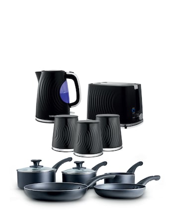 Tower Kettle, 2 Slice, Canister, Pan Set