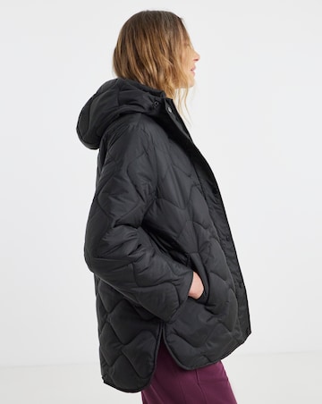 Black Short Quilted Jacket