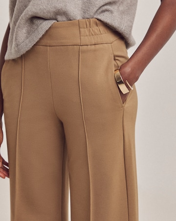 Anthology Camel Ponte Pull On Wide Leg Trouser