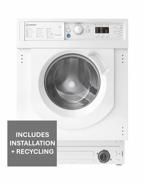 Indesit BIWMIL71252UKN Integrated 7kg Washing Machine + Installation