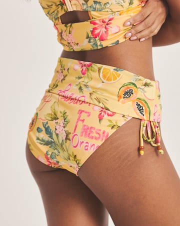 Figleaves Fruit Print Adjustable Foldover Bikini Bottoms