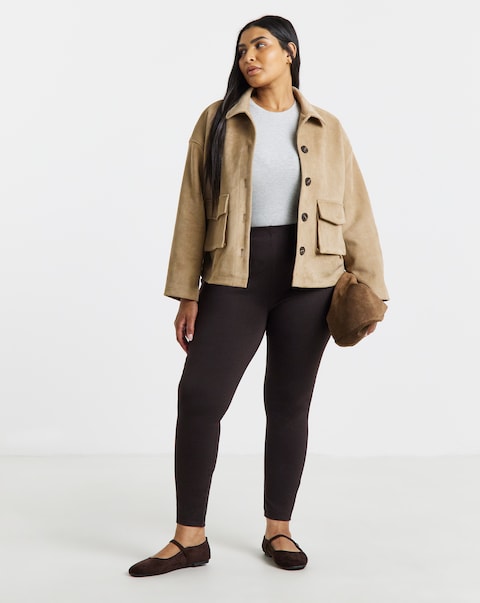 Simply Be Chocolate Ponte Legging