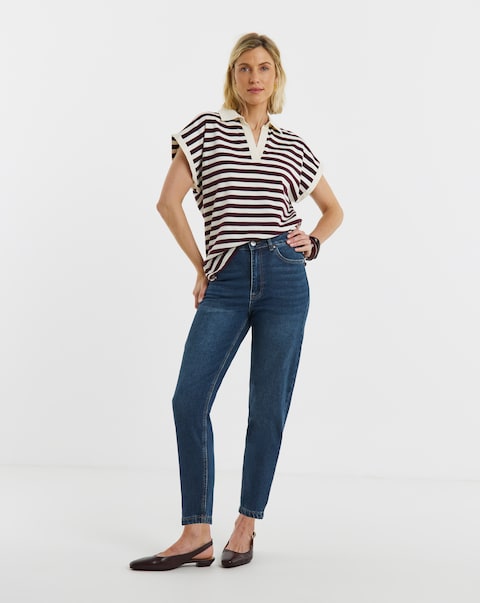 Mid Blue Mom Jeans