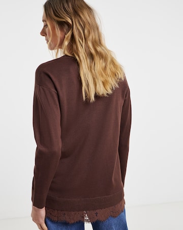 Lace V Neck Jumper