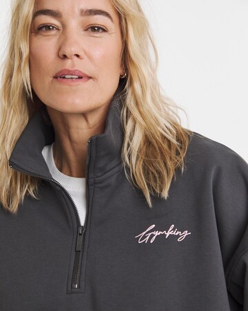 Gym King Script Mindset 1/4 Zip Funnel Neck