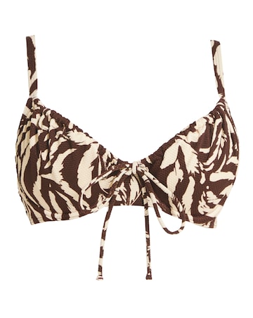 Palm Print Underwired Bikini Top