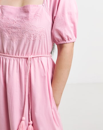 Anise Pink Off The Shoulder Tiered Dress