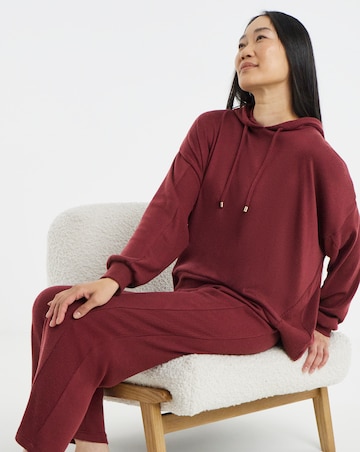 Figleaves Soft Knit Ribbed Hooded Lounge Set